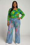 Electric Vibes Sequin Splash Denim(Bottom)