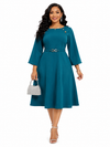 Grace Midi Dress(Teal)