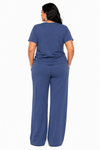 Navy Luxe Rhinestone Pant Set