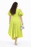 Lime Luxe Contour Midi Dress