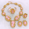18K 
Two-TONE Blush Bloom Italian Gold Jewelry Set