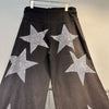 Starlight crystal Black Wide-Leg Denim(Bottom)