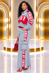 CHIC 07 DENIM CARGO PANT SET(LT BLUE)