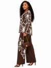 PREORDER 31- BROWN 2- PIECE  KNIT PANT SET