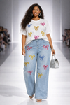 Chic Ribbon Luxe Denim Palazzo Set