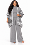 PREORDER 11- GRAY 3-PIECE KNIT PANT SET