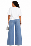 2 PIECE Pearl Bow Rhinestone Denim Set