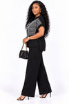 PREORDER 05 – BLACK 2- PIECE KNIT PANT SET