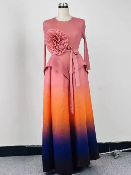 multiple colors miyaki dress