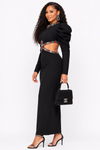 Midnight Royale Cutout Gown(Black)