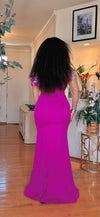 COUTURE FLOOR LENGTH MAXI DRESS(PINK)