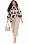 PREORDER 29- BEIGE 2- PIECE  JOGGERS KNIT PANT SET