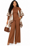 PREORDER 12 - BURNT ORANGE 3-PIECE KNIT PANT SET