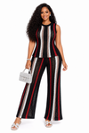 City Chic Striped Knit Pant Set