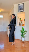 Midnight Crystal  Embellished Gown