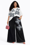 2pcs Butterfly Glam Denim Set