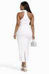 Ivory Bloom Illusion Bandage Dress