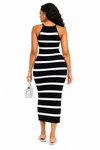 Monroe Stripe Knit Midi Dress