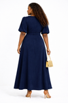 Rosette Grace belted Maxi Dress(black)