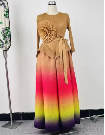 multiple colors miyaki dress