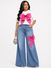 Pretty Bow Chic Stretch Denim Set