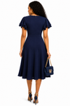 Navy Gold Dot Majesty Dress