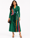Aurora Sculpt Pleated MIYAKI Dress(Green)