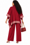 PREORDER 09- WINE 3-PIECE KNIT PANT SET