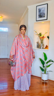  Pink Draped Blouse & Pleated Skirt Set 🌸✨