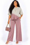 PREORDER 03 – PINK 2- PIECE KNIT PANT SET