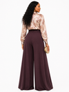 Deep Brown Palazzo Pants(Bottom)