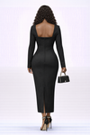 Luxe Glam Hourglass Black Dress