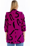 Abstract Print Blazer(Pink/Black)
