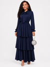 Serenity Layers Maxi Dress(Navy)