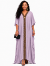 Safari Luxe Leopard Kaftan(Dusty lilac)