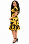 Artistic Flair Ruffle Midi Dress(Polka Dots)