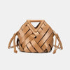 Luxe Woven Triangle Bag(Brown/Khaki)