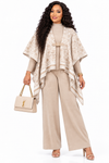 PREORDER 07 – BEIGE  3-PIECE KNIT PANT SET