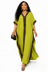 Safari Luxe Leopard Kaftan(Lemon)