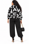 PREORDER 29- BLACK 2- PIECE  JOGGERS KNIT PANT SET