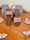 Multicolor Rhinestone Flat Slides