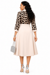 Elegant Grace Bow Midi Dress(cream)