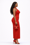Scarlet Siren Sculpt Luxe Bodycon Dress(Red)