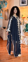 BLACK-GOLD GEMSTONE KAFTAN