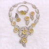 18K 
High quality Italian Daisy Luxe Silver Bloom Set(Silver/gold)