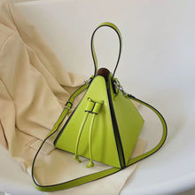  LUXE PYRAMID MINI HANDBAG – NEON GREEN