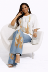 Flame Queen Rhinestone Denim Set