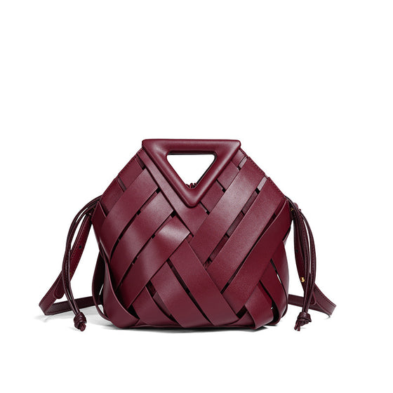 Woven Geometric Handle Bag