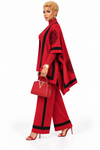 PREORDER 02 – RED 3-PIECE KNIT PANT SET