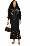 PREORDER 14 – BLACK KNIT SKIRT SET